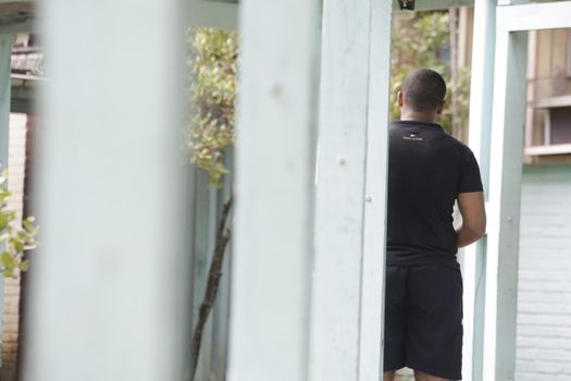 salvador, bahia / brazil - august 6, 2015: Adolescent offender, intern of the Community of Social and Educational Care (Case) is seen in the institution in the city of Salvador.