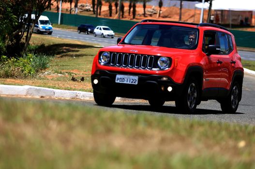 salvador, bahia / brazil - november 10, 2015: Jeep Renegade Sport Diesel is seen in the city of Salvador.