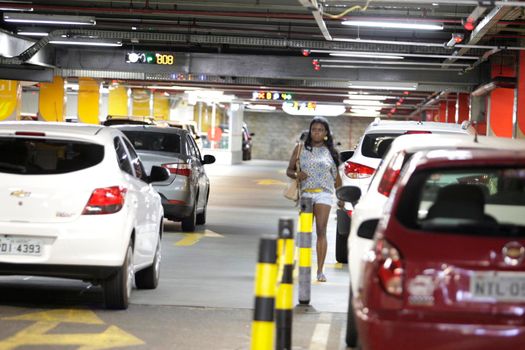 salvador, bahia / brazil - december 15, 2015: Vehicle is seen next to the Salvador Shopping parking lot in the city of Salvador.
