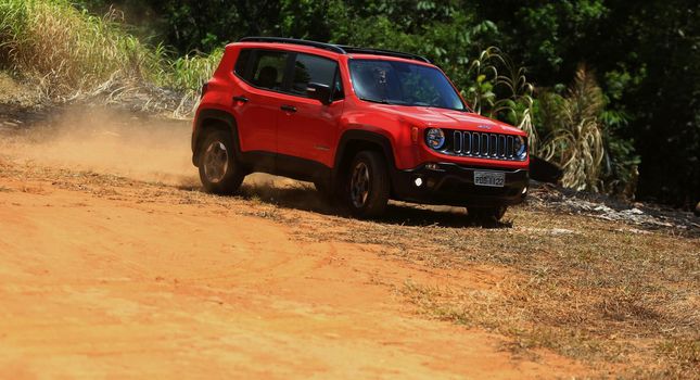 salvador, bahia / brazil - november 10, 2015: Jeep Renegade Sport Diesel is seen in the city of Salvador.