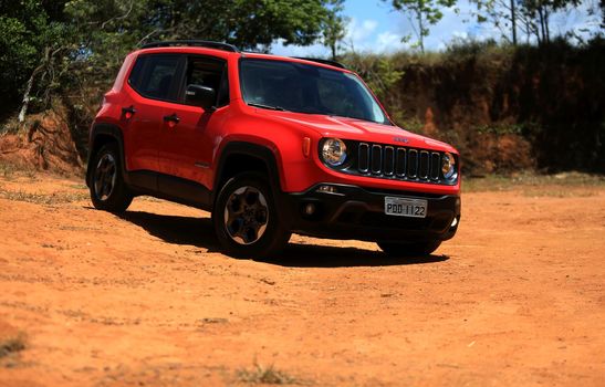salvador, bahia / brazil - november 10, 2015: Jeep Renegade Sport Diesel is seen in the city of Salvador.