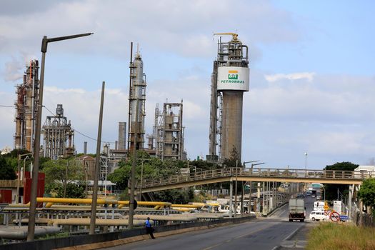 camacari, bahia / brazil - december 7, 2015: Perobras factory is seen at the Industrial Pole of the city of Camacari.