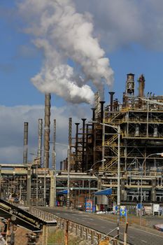 camacari, bahia, brazil - december 7, 2015: view of factory facilities in the Industrial Pole of the city of Camacari.