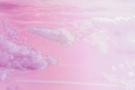 Magical dream, nature backdrop and spiritual holiday concept - Dreamy surreal sky as abstract art, fantasy pastel colours background for modern design