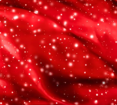 Branding, magic and festive concept - Christmas, New Years and Valentines Day red abstract background, holidays card design, shiny snow glitter as winter season sale backdrop for luxury beauty brand