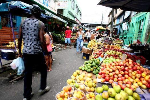 salvador, bahia / brazil - december 27, 2016: Fruits for sale at the Japan Fair in the Liberdade neighborhood of Salvador.