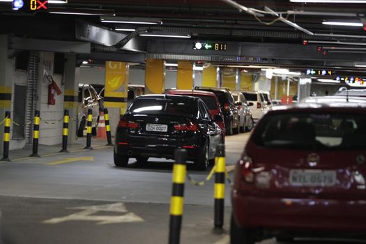 salvador, bahia / brazil - december 15, 2015: Vehicle is seen next to the Salvador Shopping parking lot in the city of Salvador.
