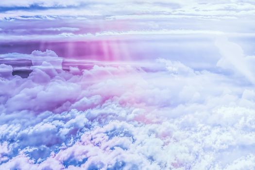 Magical dream, nature backdrop and spiritual holiday concept - Dreamy surreal sky as abstract art, fantasy pastel colours background for modern design