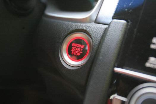 salvador, bahia, brazil - dezembro 27, 2016: Interior detail of the New Honda Civic 2017 1.5L, is seen in Salvador city.