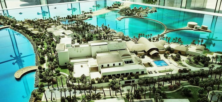 Shot of a model of a property development.