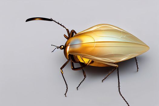 3D rendering of a lightning bug isolated on white background
