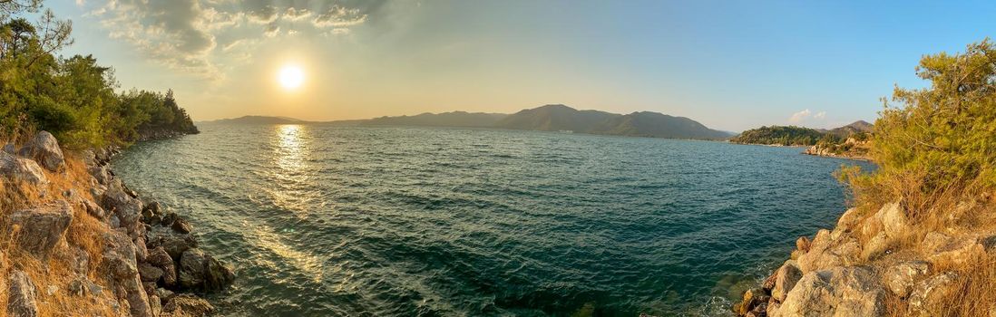 Coastline of Marmaris Hisaronu Mugla Turkey