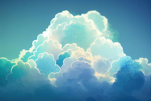 Beautiful abstract cloud and clear blue sky landscape nature white background and wallpaper, blue texture, light blue gradient, light glitter, blue pastel