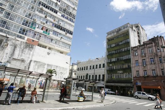 salvador, bahia, brazil - september 9, 2016: View of Chile street, Old Center of Salvador city.