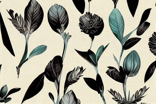 Beautiful digital textile botanical motif for New creation. High quality illustration