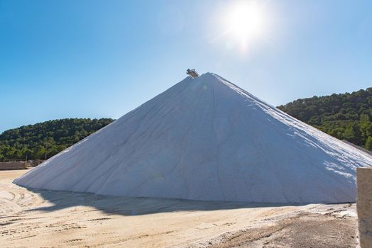 Salt mine in Ses Salines, Ibiza. Ses Salines National Park, Ibiza and Formentera, Spain.