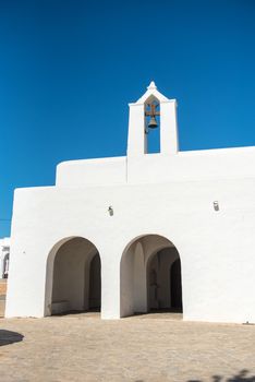 Old White Church of Santa Anges de la Corona, Ibiza, Spain.