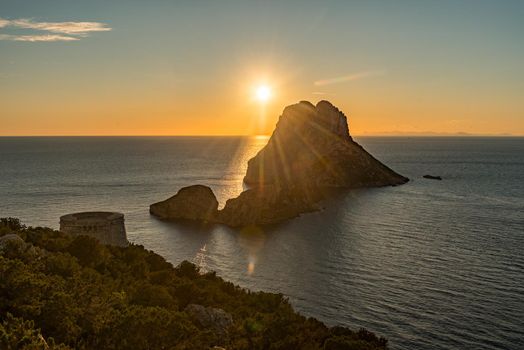 Sunset at Es Vedra and Es Vedranell at Ibiza.