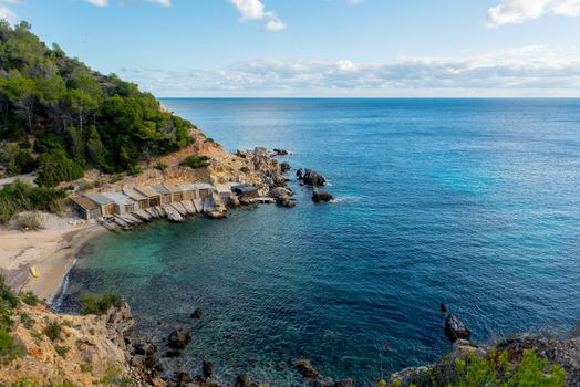 Landscapes of the island of Ibiza. Cala d en Serra,  Sant Joan de Labritja, Ibiza.