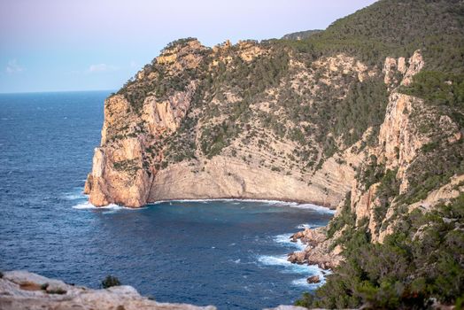 Beautiful beach at Punta de Castellar, Santa Agnes de la Corona, Balearic Islands, Spain.