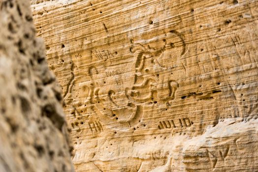 Ibiza, Spain - september 1 2019: Sa pedrera de Cala de Hort, Atlantis at late afternoon