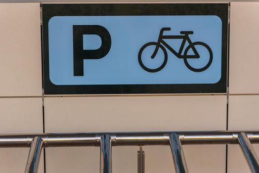 Ibiza, Spain : 2019 November 04 : Bike Parking Ibiza international airport plateaux with extremely dramatic baclight, Ibiza, balearic island