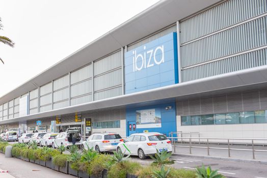 Ibiza, Spain : 2019 November 04 : Ibiza international airport plateaux with extremely dramatic baclight, Ibiza, balearic island