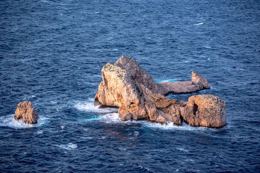 Beautiful beach at Punta de Castellar, Santa Agnes de la Corona, Balearic Islands, Spain.