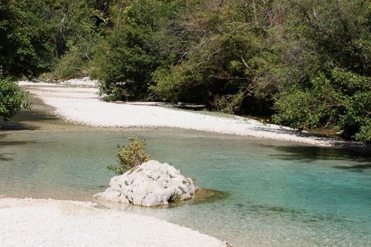 Acherontas river exploring Greece holidays mood summer traveling amazing Greek nature scape background in high quality big size print