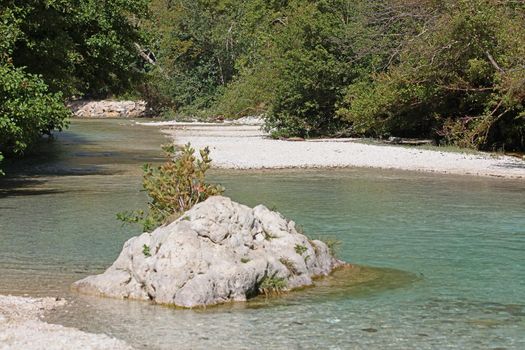 Acherontas river exploring Greece holidays mood summer traveling amazing Greek nature scape background in high quality big size print