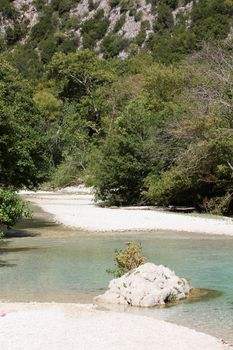 Acherontas river exploring Greece holidays mood summer traveling amazing Greek nature scape background in high quality big size print