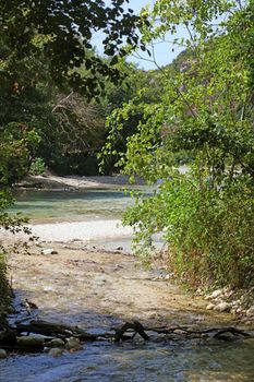 Acherontas river exploring Greece holidays mood summer traveling amazing Greek nature scape background in high quality big size print