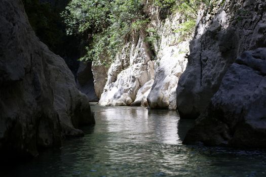 Acherontas river exploring Greece holidays mood summer traveling amazing Greek nature scape background in high quality big size metal print