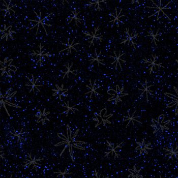 Hand Drawn Snowflakes Christmas Seamless Pattern. Subtle Flying Snow Flakes on chalk snowflakes Background. Actual chalk handdrawn snow overlay. Remarkable holiday season decoration.