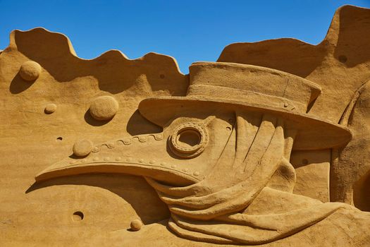 Sondervig, Denmark, June, 2022: International Sand Sculpture Festival.