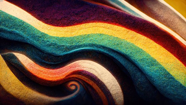 color wave rainbow line backgrounds in 1970s.