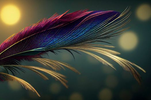 Close-up Peacocks, colorful details and beautiful peacock feathers