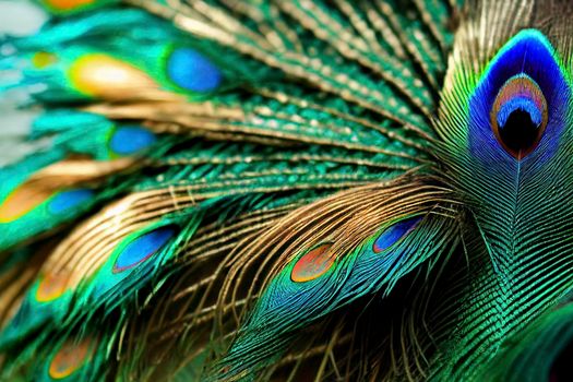 Peacock feather background. Abstract style background. Vintage natural pattern. Feather pattern. Exotic bird
