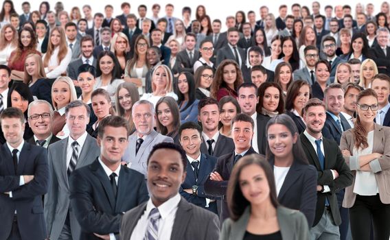 Collage of a group of people portrait smiling