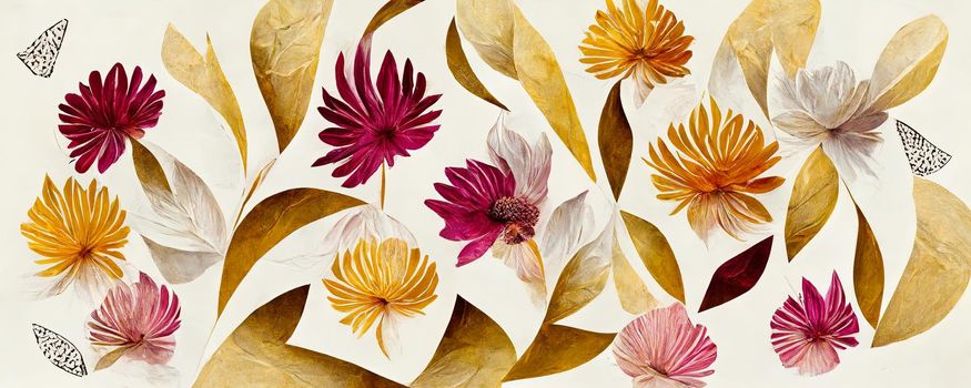 abstract flower illustration, creative flower background.