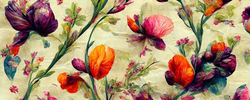 abstract flower illustration, creative flower background.