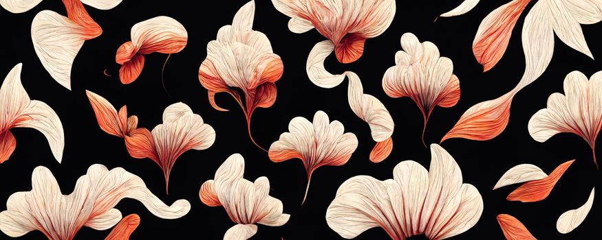 abstract flower illustration, creative flower background.