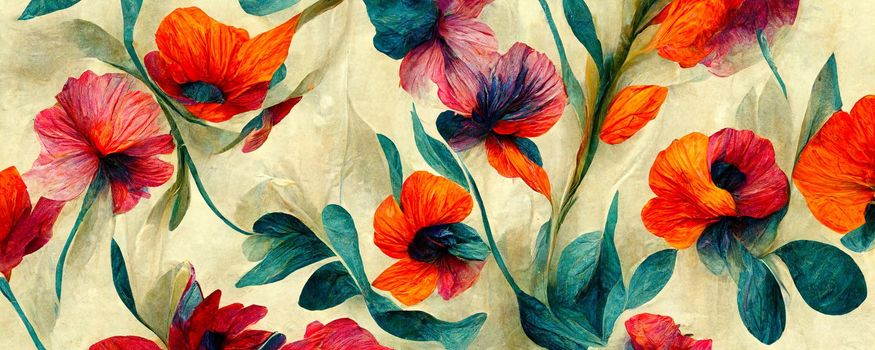 abstract flower illustration, creative flower background.