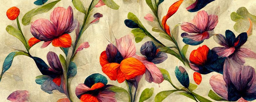 abstract flower illustration, creative flower background.