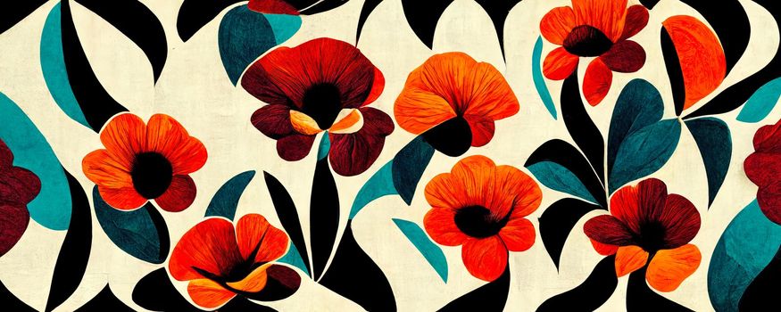 abstract flower illustration, creative flower background.