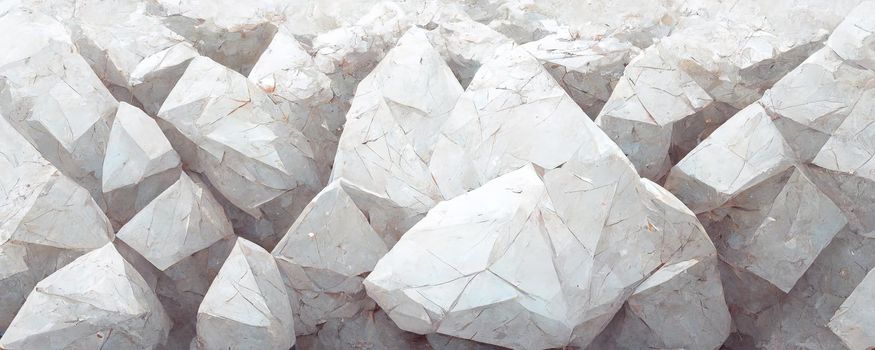 the background is made of polygons in White milky color imitating stones.