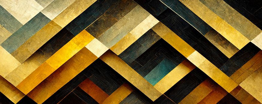 stylish modern background in the form of a geometric pattern of golden lines.
