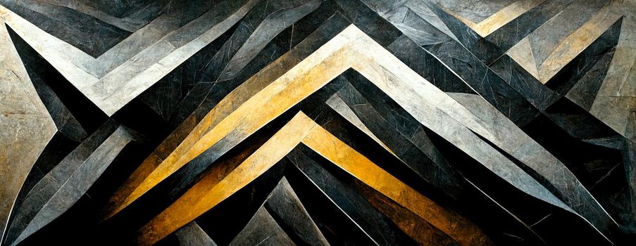 stylish background imitating stone layers in black and gold.