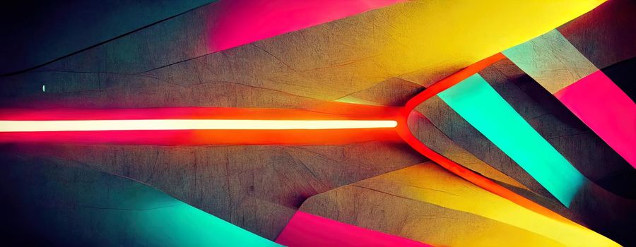 abstract neon rays of super juicy colors in yellow-red shades.