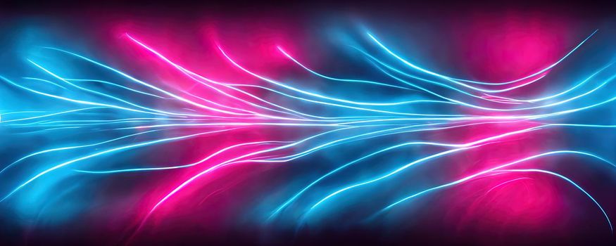 abstract neon colored lines wall background.